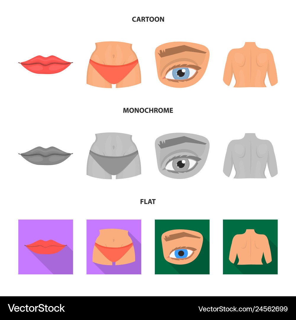 Isolated object of body and part symbol Isolated object of body and part symbol vector image