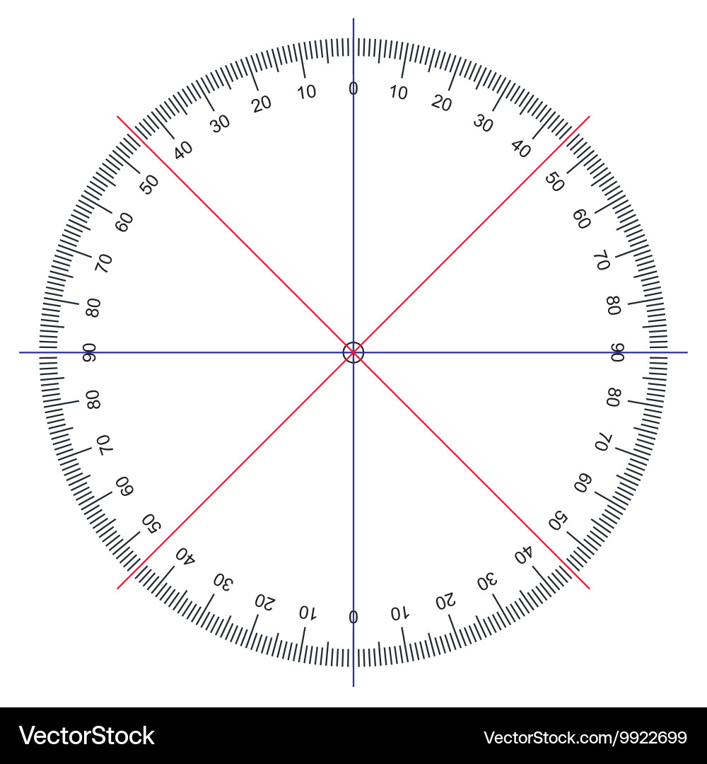 Protractor actual size graduation Royalty Free Vector Image protractor-actual-size-graduation-royalty-free-vector-image