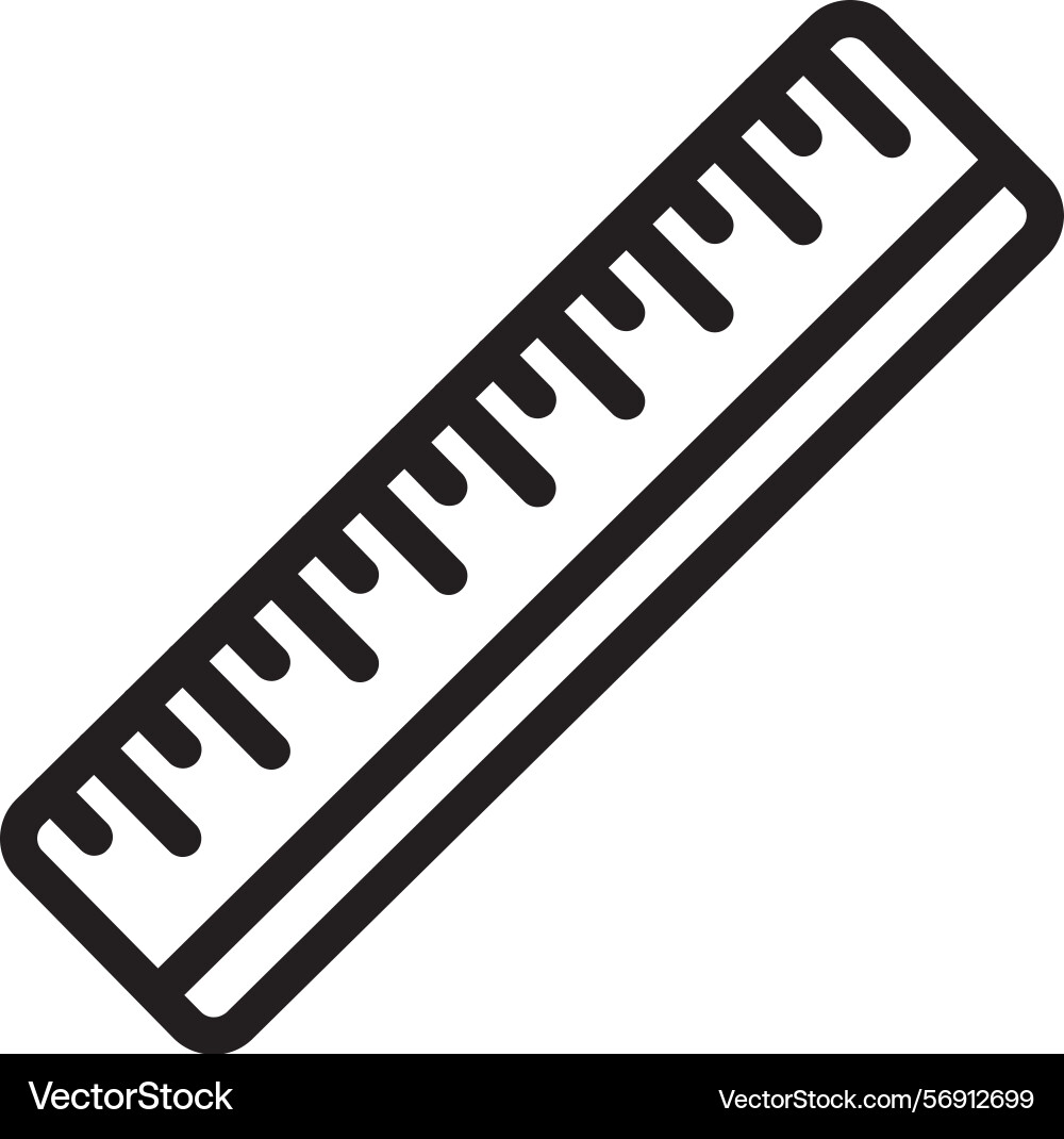 Ruler linear style icon design Vector Image