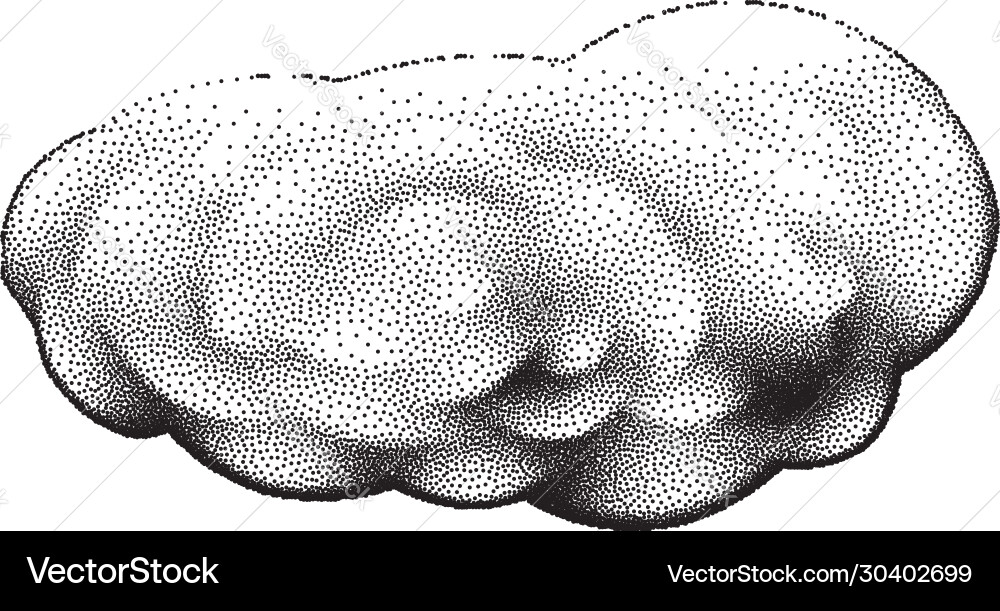 Scalable retro cloud with dotwork gradients Scalable retro cloud with dotwork gradients vector image