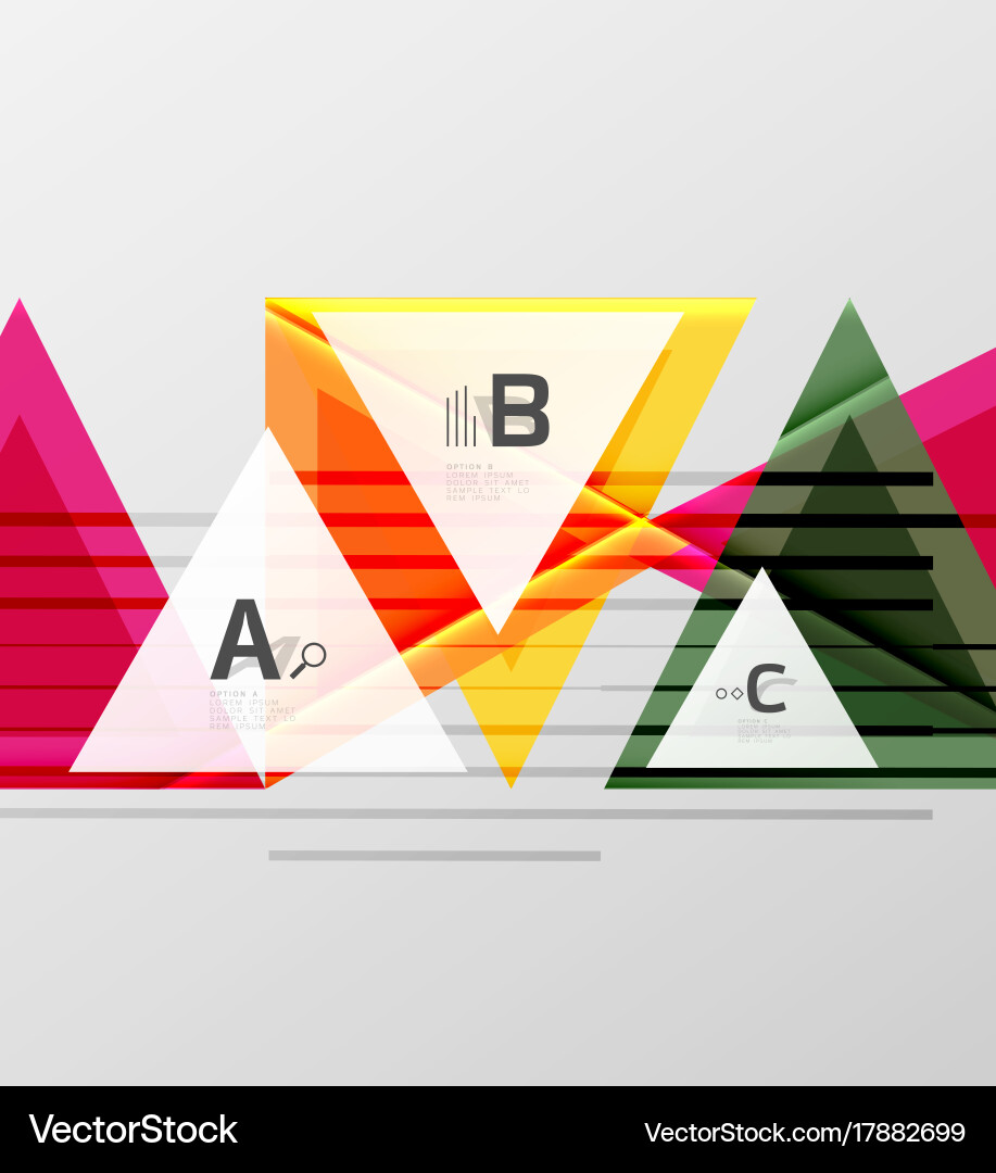 Triangles and geometric shapes abstract background Vector Image