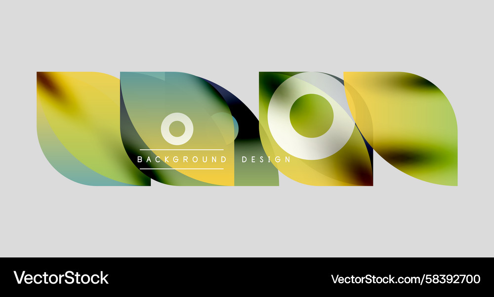 Abstract colorful shapes overlap creating dynamic Vector Image