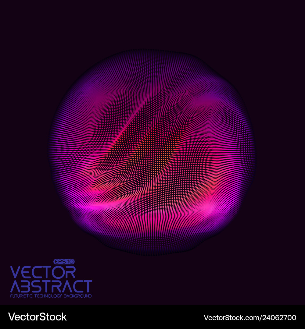 Abstract sphere of particles points array Abstract sphere of particles points array vector image