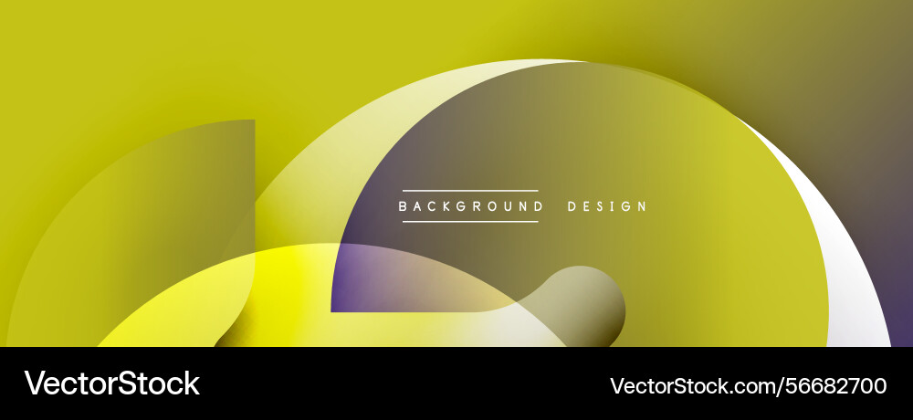 Abstract yellow design features overlapping vector image