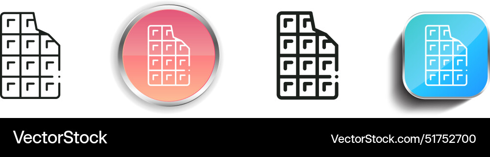 Bar icon thin linear regular and button style Bar icon thin linear regular and button style Vector Image