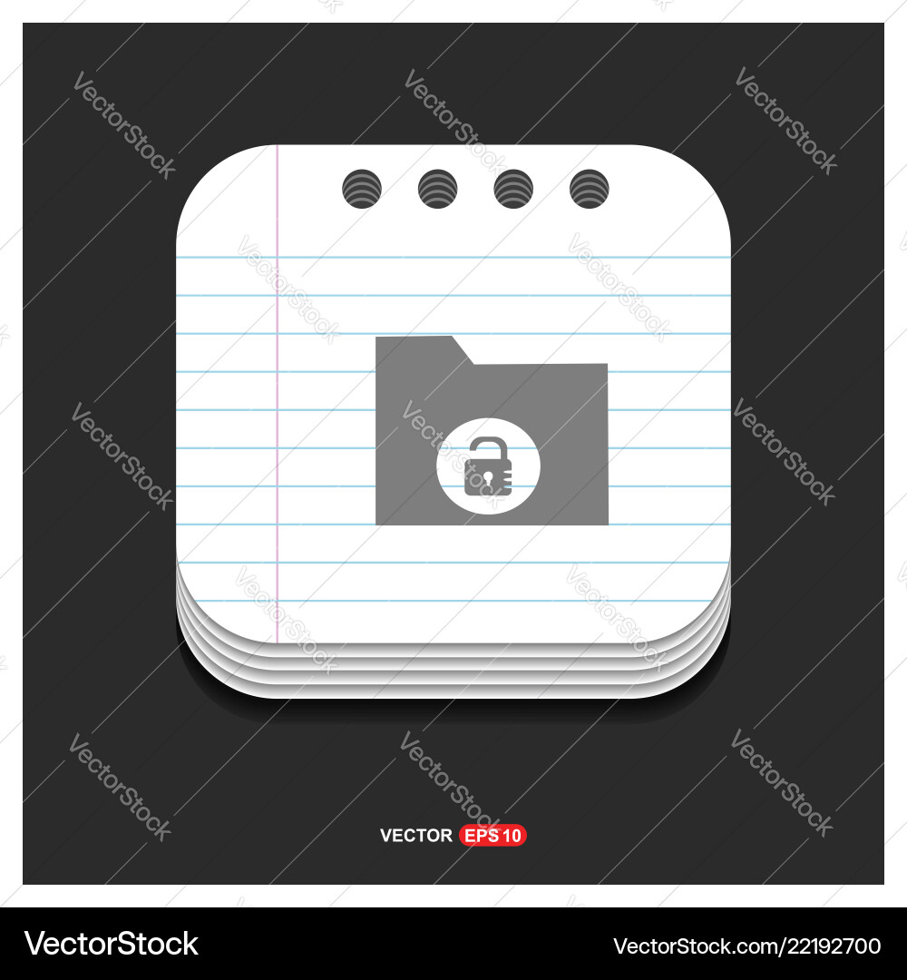 Computer folder icon gray on notepad style Computer folder icon gray on notepad style vector image