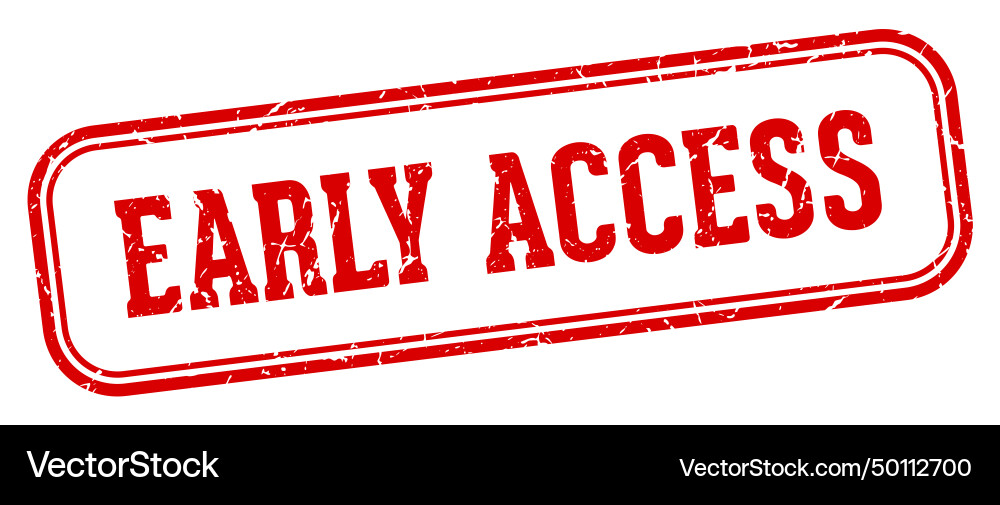 Early access stamp rectangular Vector Image