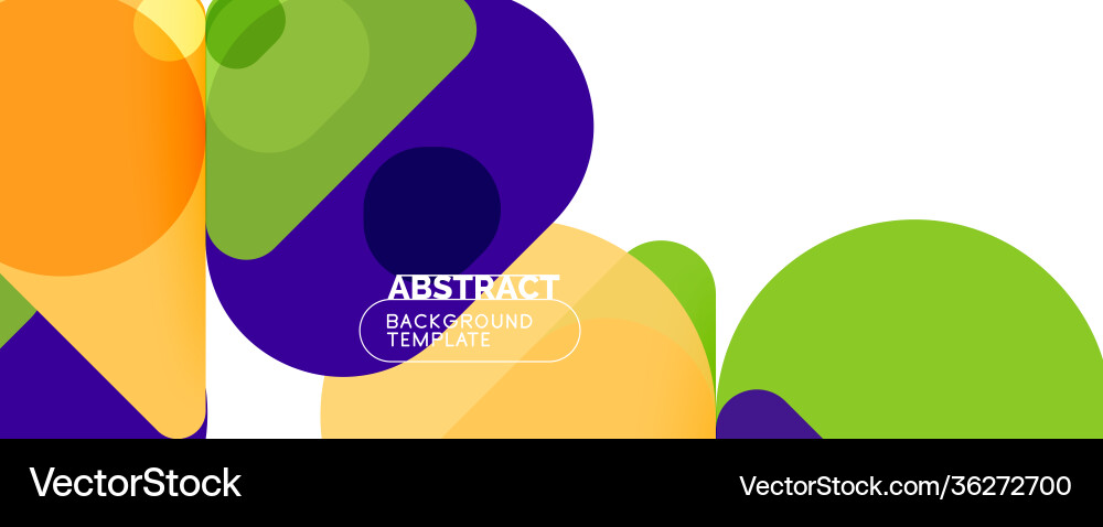 Flat geometric round shapes and dynamic lines Vector Image