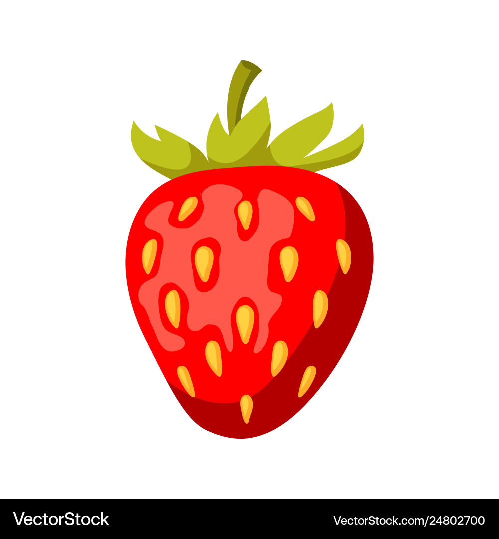 Icon red strawberry Icon red strawberry vector image