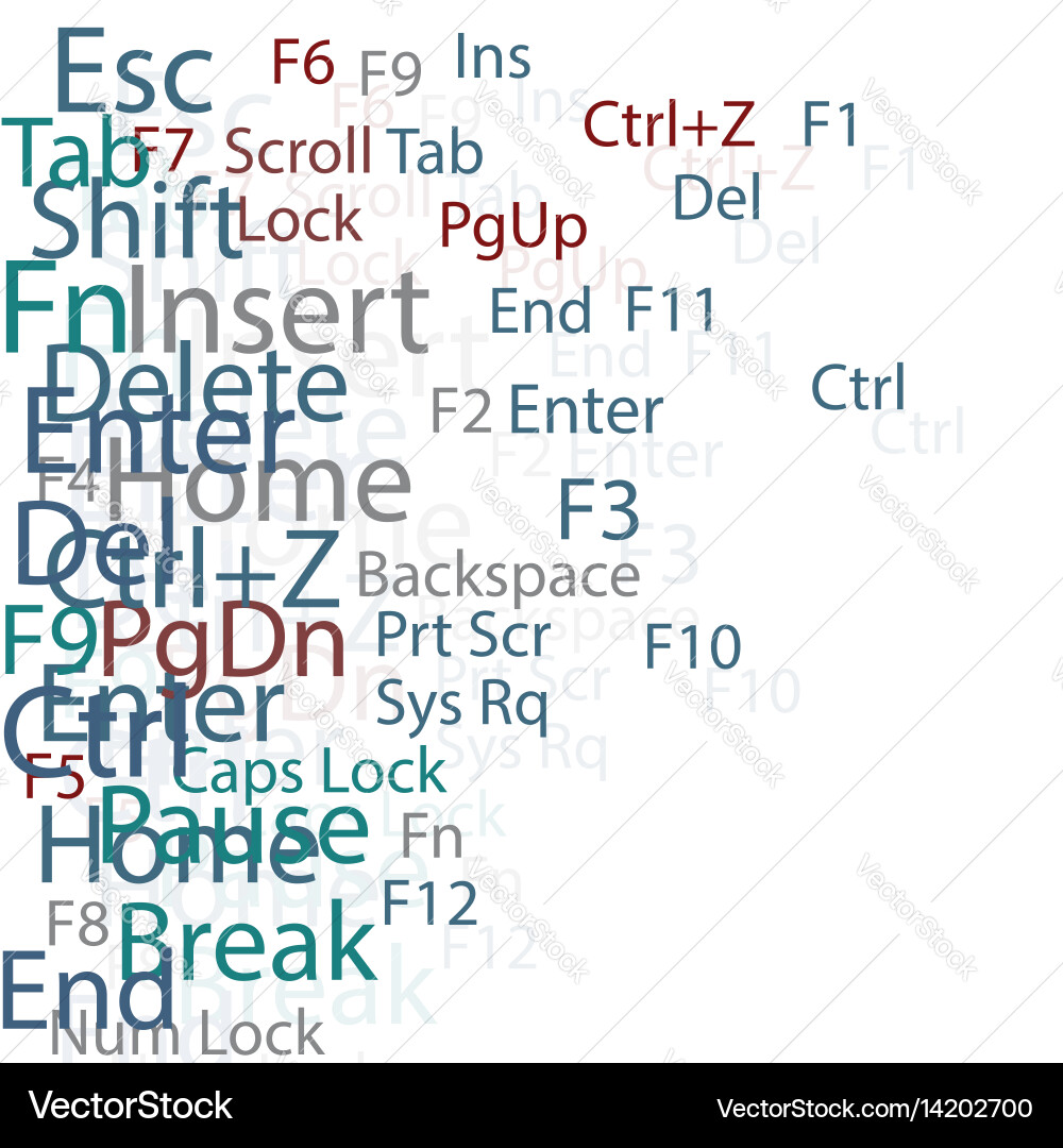 Keyboard windows text composition abstract Vector Image