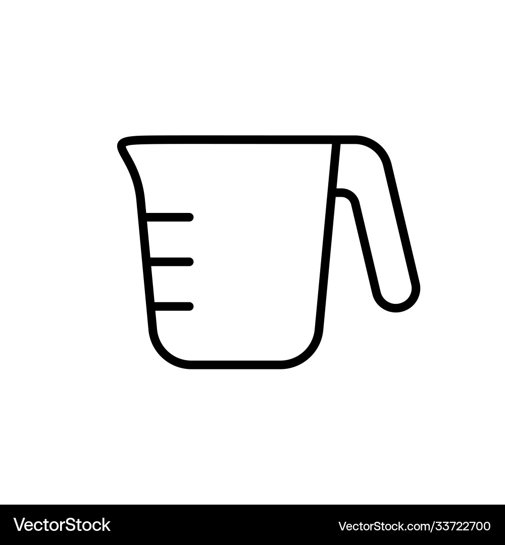 Kitchen Measuring Cup Icon Vector Image