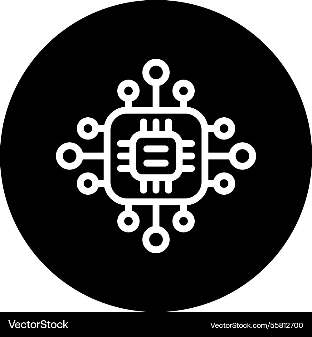 Microprocessor icon design Vector Image
