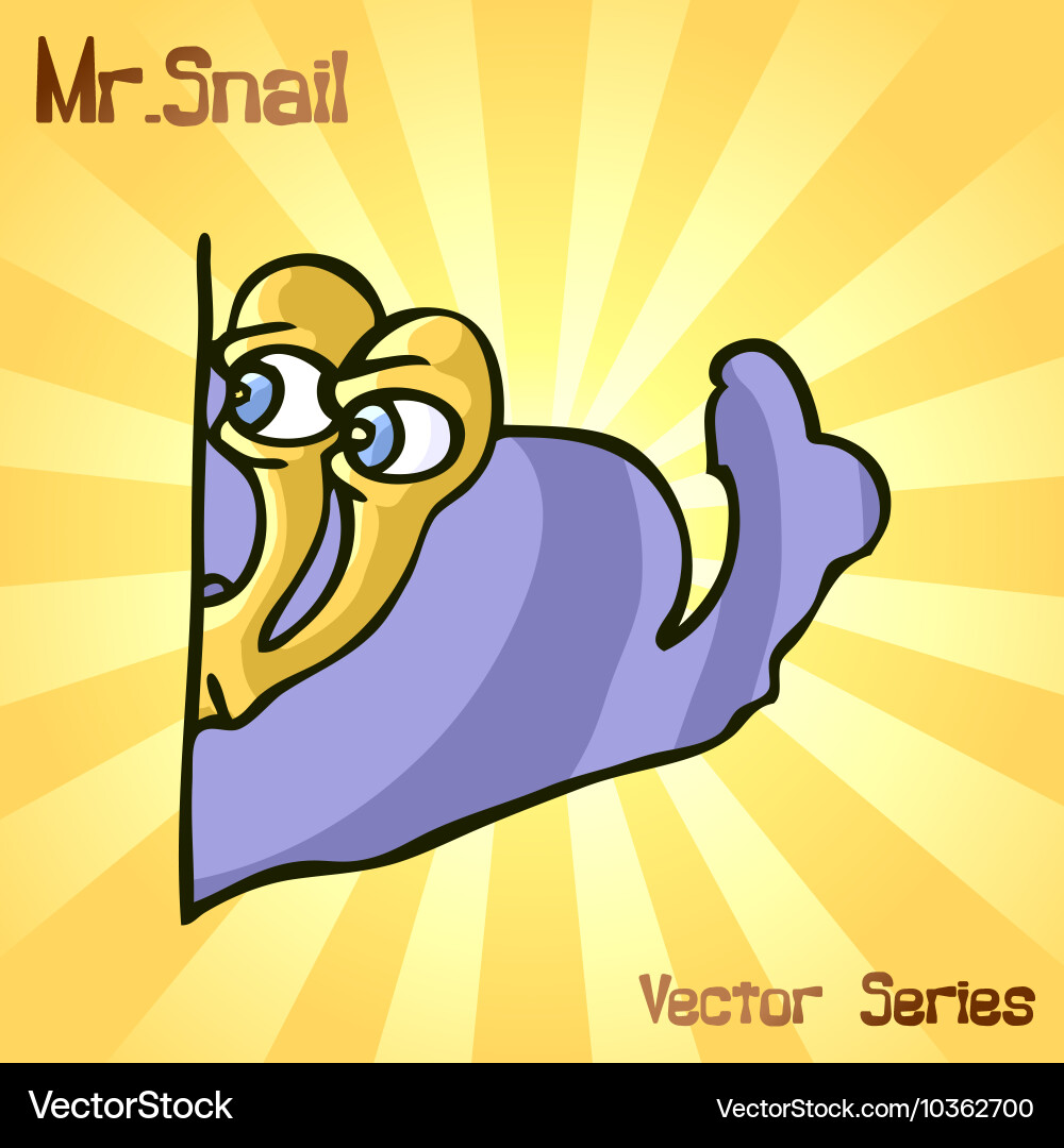 Mr snail with spy vector image