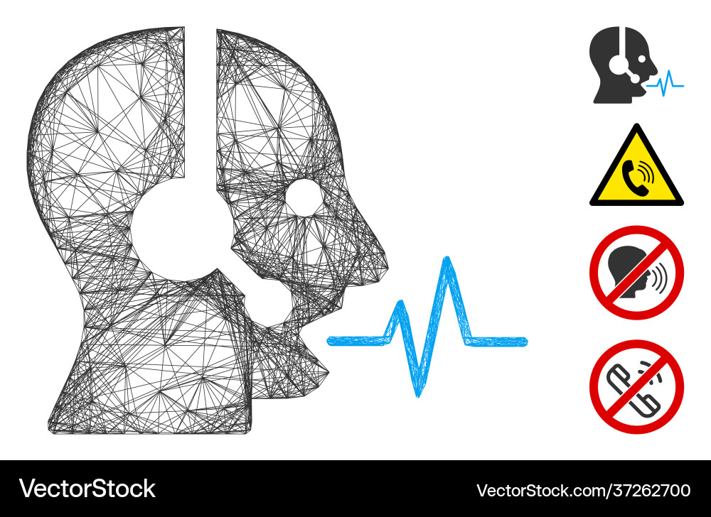 Network operator speech mesh Network operator speech mesh vector image