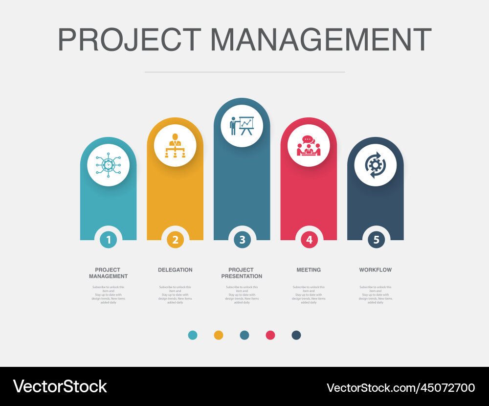 Project Workflow & Delegation vector image