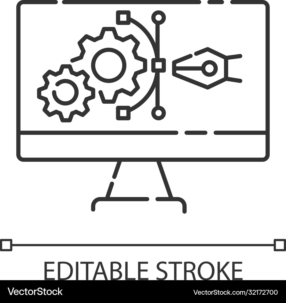 Prototype pixel perfect linear icon Prototype pixel perfect linear icon vector image