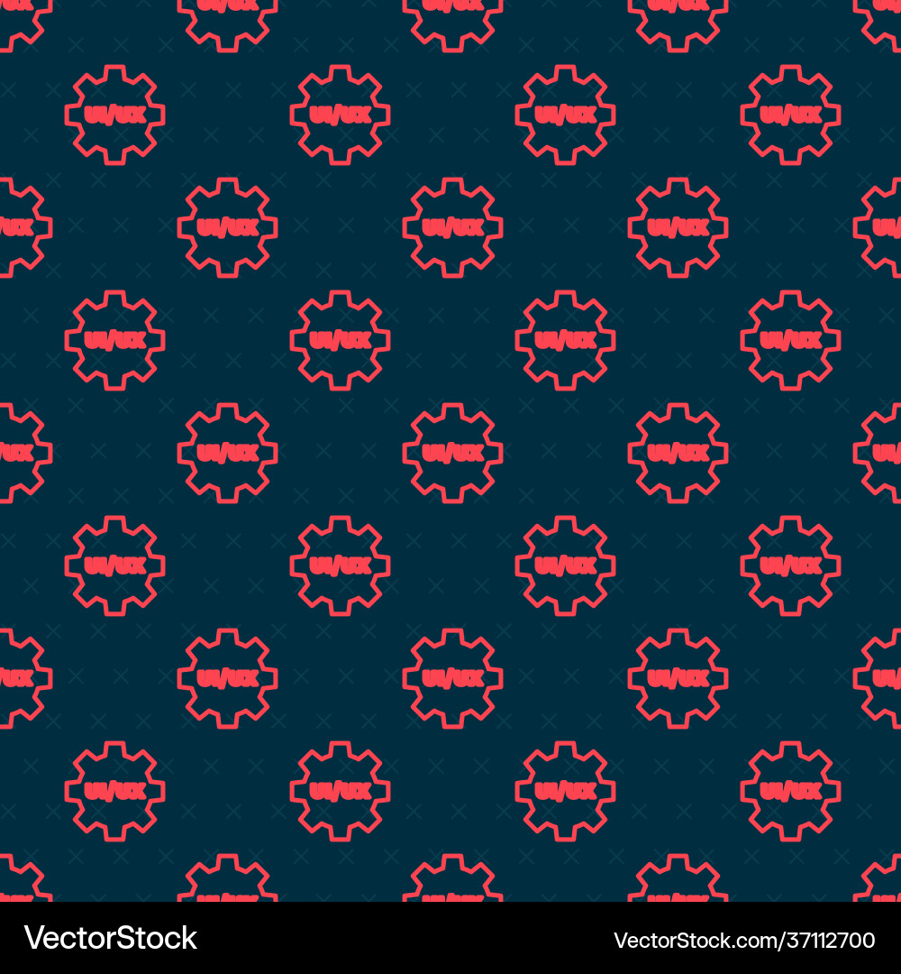 Red line ui or ux design icon isolated seamless Red line ui or ux design icon isolated seamless vector image