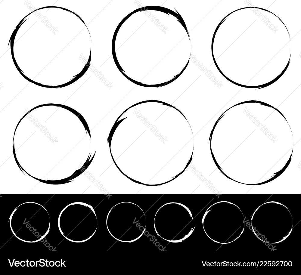 Set of textured rough and grungy elements vector image
