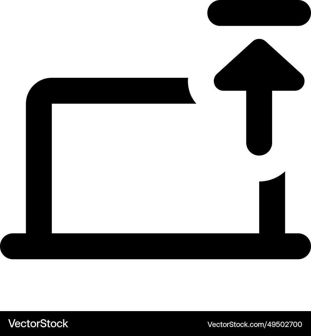 Transferring data to server using a laptop Vector Image