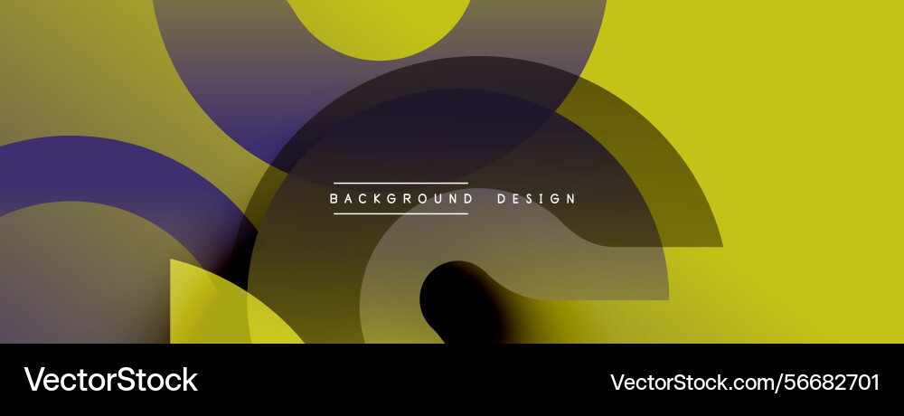 Abstract yellow background features overlapping vector image