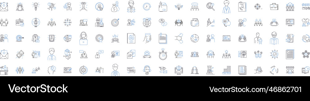 Agile development line icons collection sprint Agile development line icons collection sprint vector image