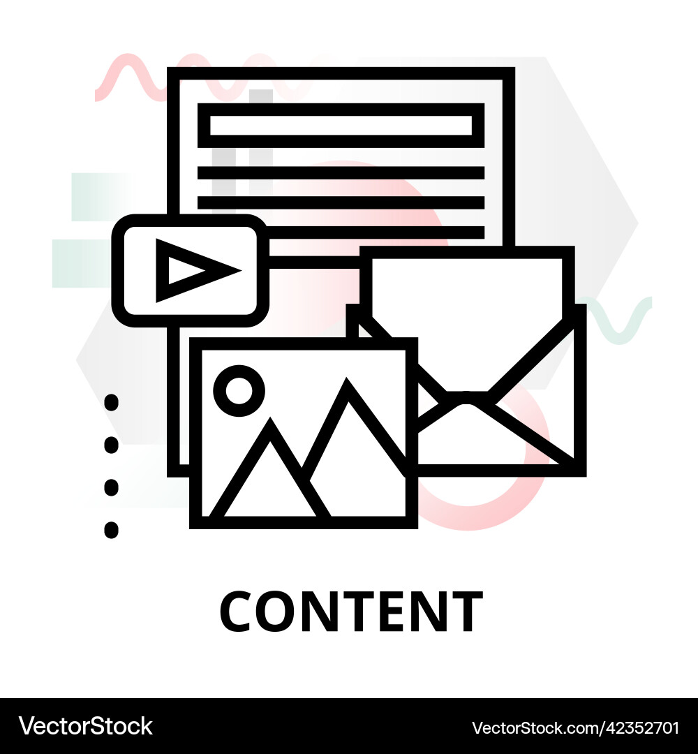 Concept of content on abstract background Concept of content on abstract background vector image