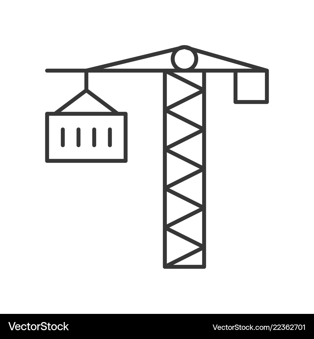 Crane and container line icon logistic Vector Image