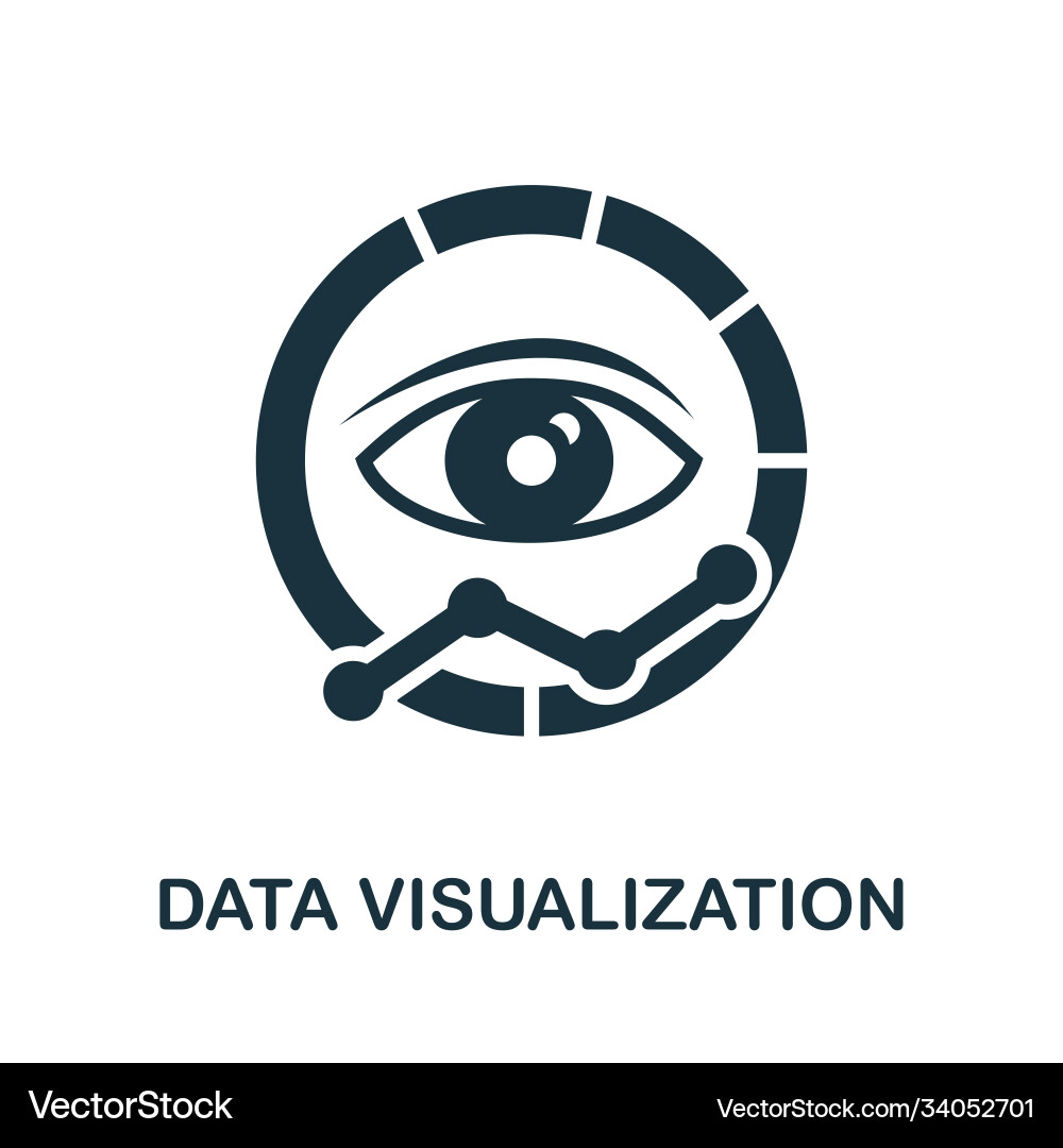 Datenvisualisierung Icon einfaches Element von Vektorbild