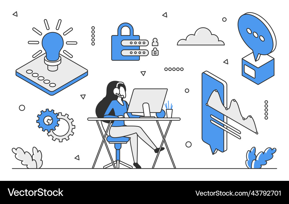 Digital Security & IT Solutions Royalty Free Vector