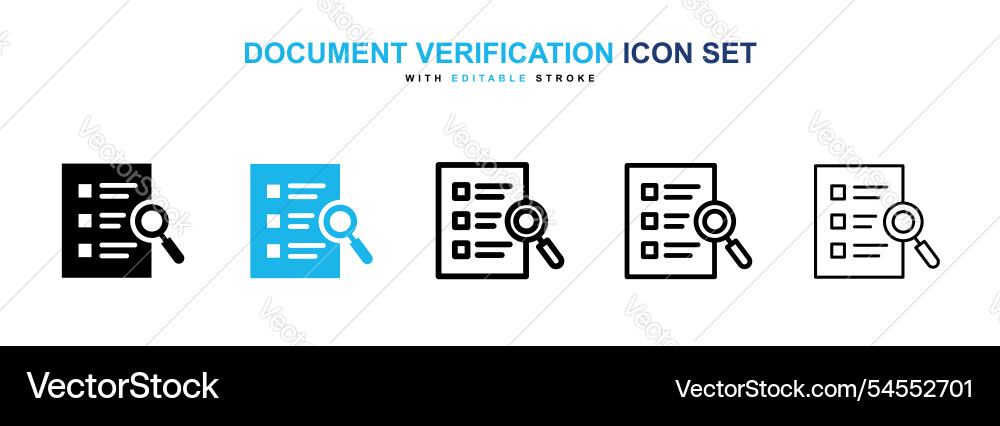 Document verification icon Document verification icon vector image