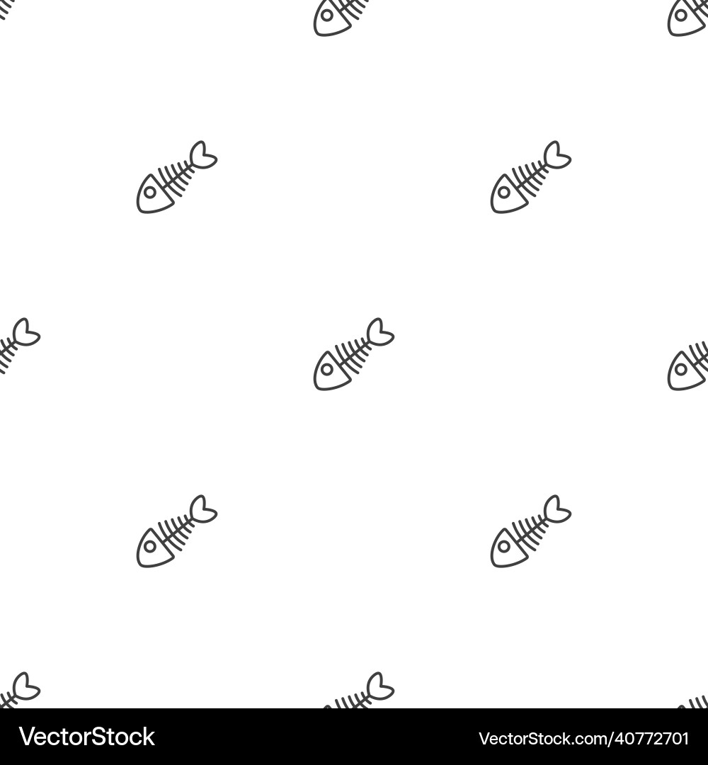 Fish skeleton seamless pattern background image Vector Image