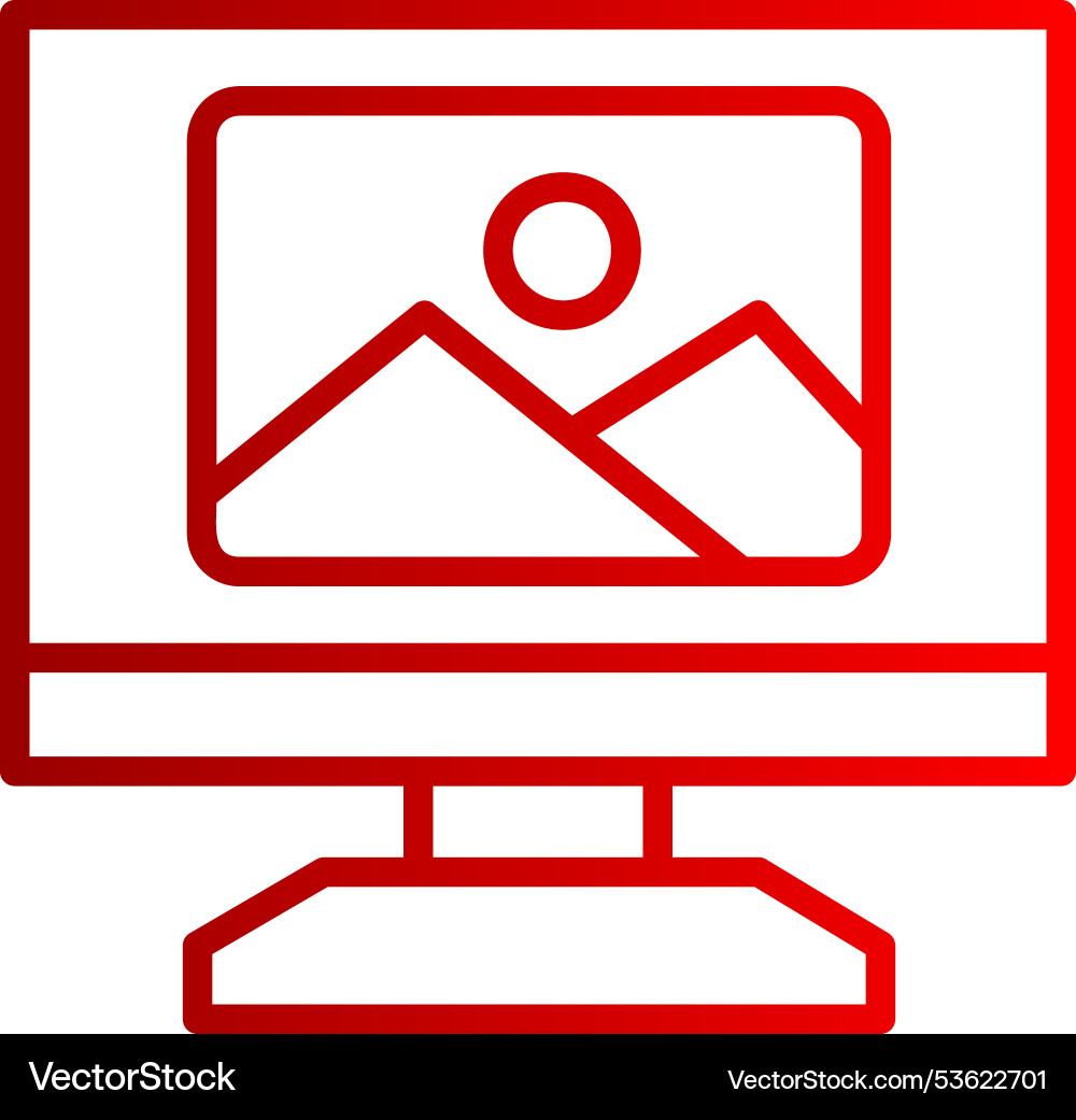 Graphic editor line gradient icon vector image