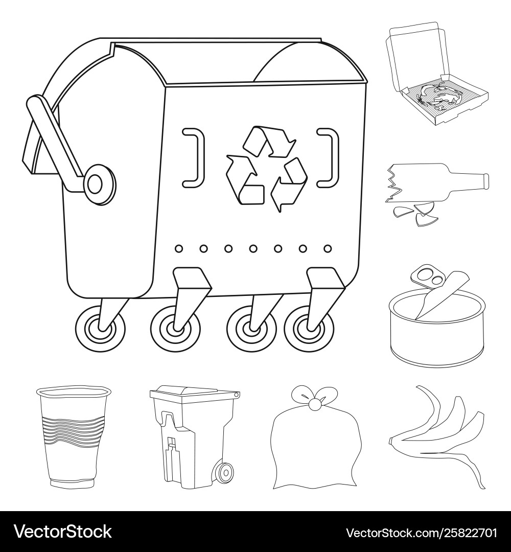 Isolated object garbage and ecology logo Isolated object garbage and ecology logo vector image