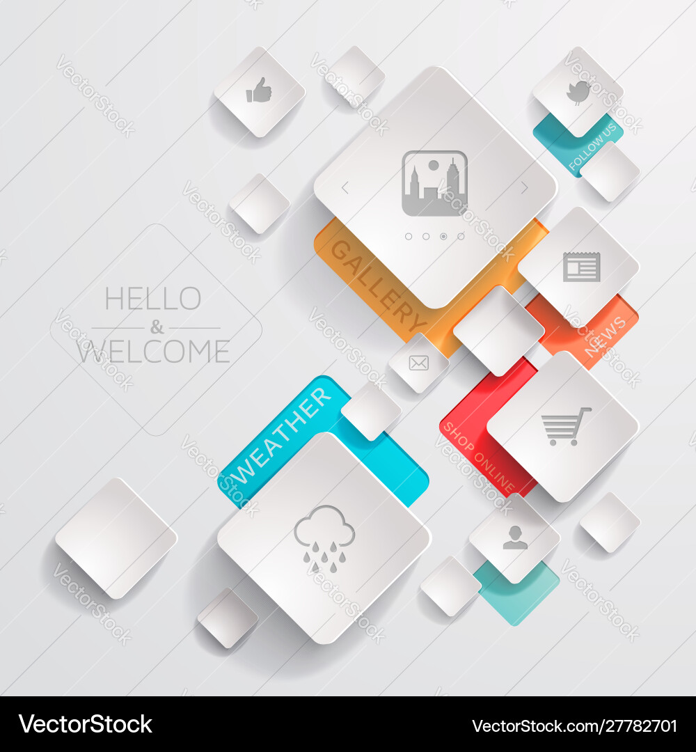 Modern Web Interface Blocks vector image