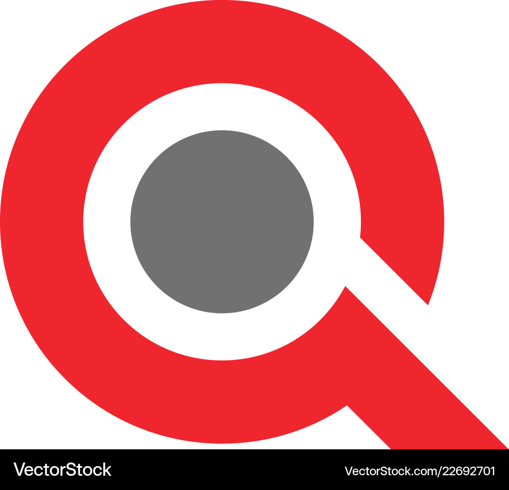 Q Initial Monogram Template vector image