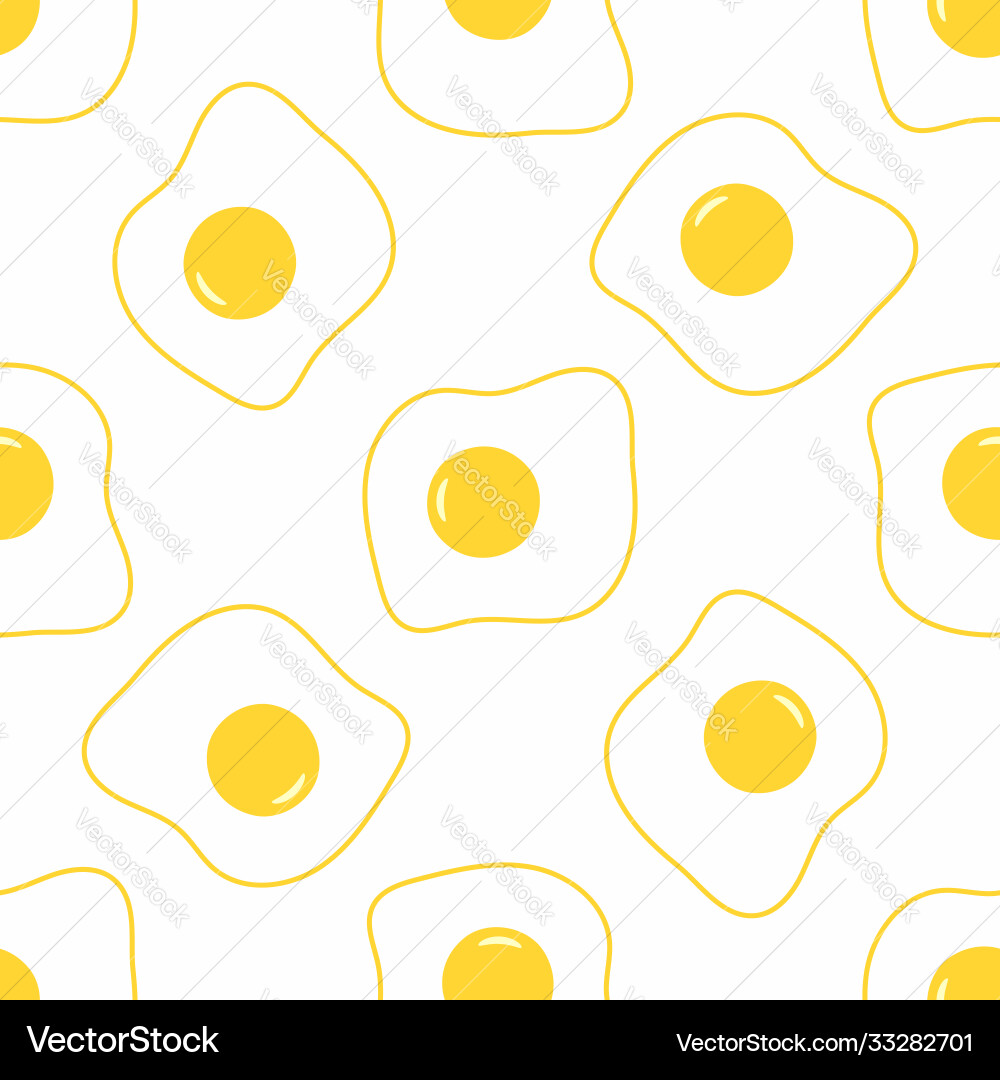 Seamless pattern with scrambled eggs simple Vector Image