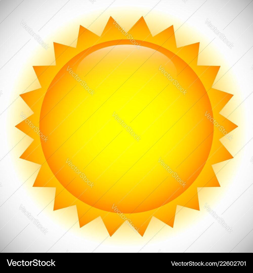 Simple sun clip-art for summer weather nature Simple sun clip-art for summer weather nature vector image
