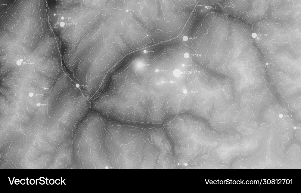 Terrain big data visualization futuristic map Terrain big data visualization futuristic map vector image