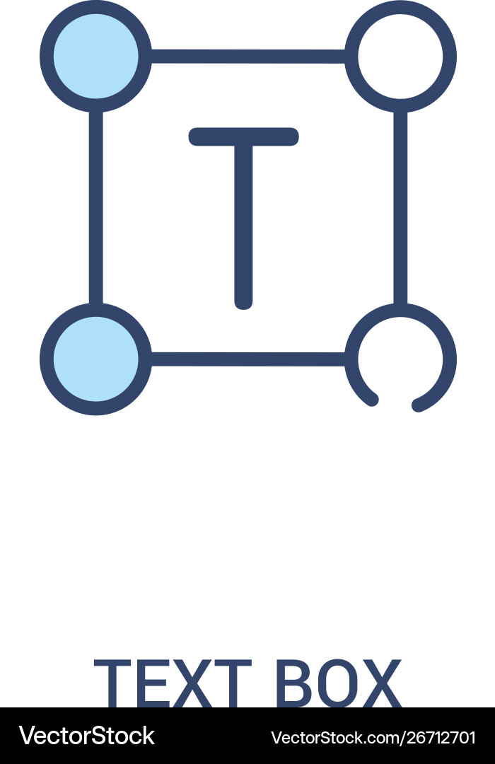 Text box concept 2 colored icon simple line vector image