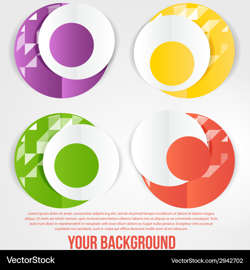 Abstract circles template object web Vector Image