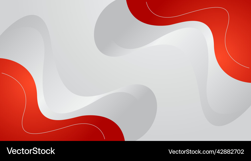 Abstract red curve on white background vector image