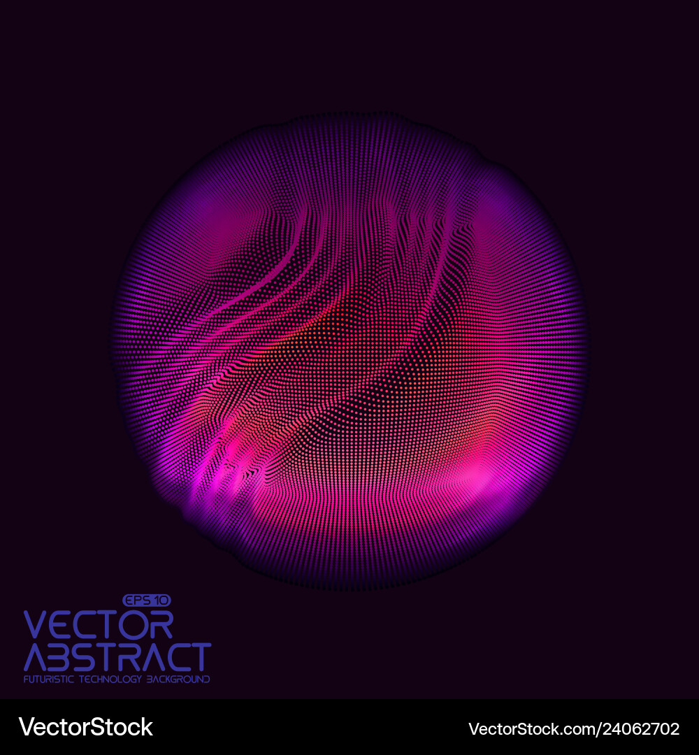 Abstract sphere of particles points array Abstract sphere of particles points array vector image