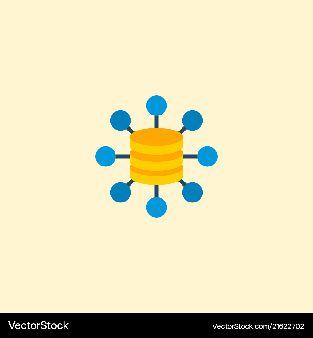 Big data icon flat element Big data icon flat element vector image