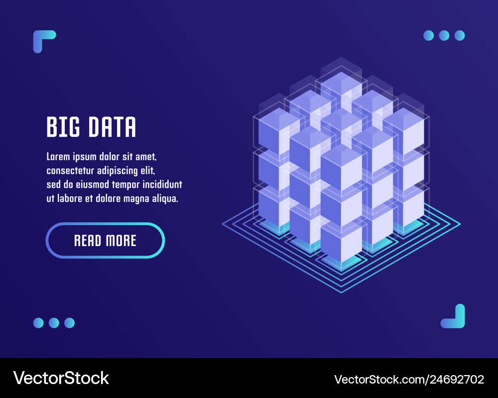 Big data processing analysis Big data processing analysis vector image