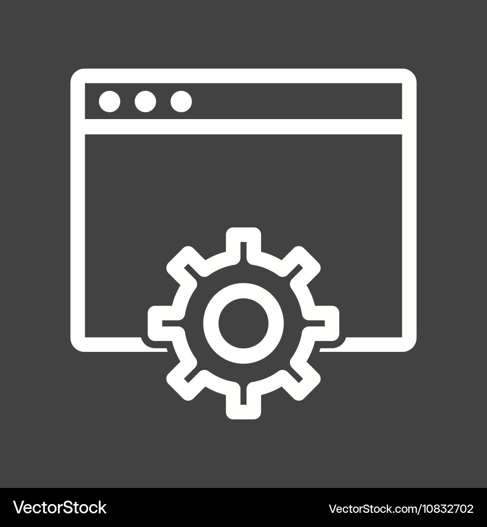 Browser settings vector image