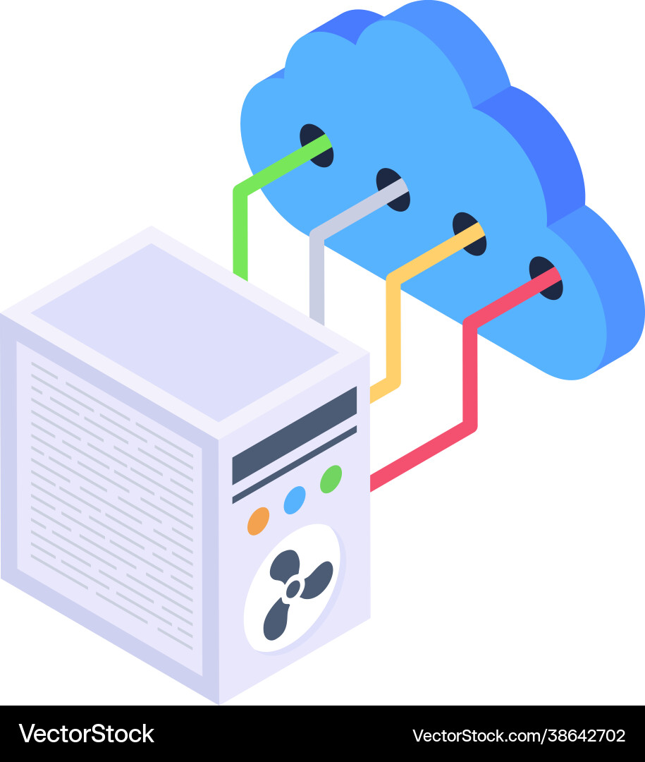 Cloud networking vector image