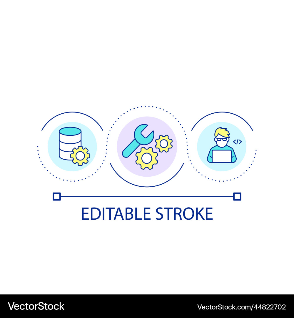 Database optimization loop concept icon Database optimization loop concept icon vector image