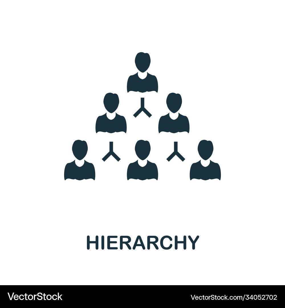 Hierarchy icon simple element from business vector image