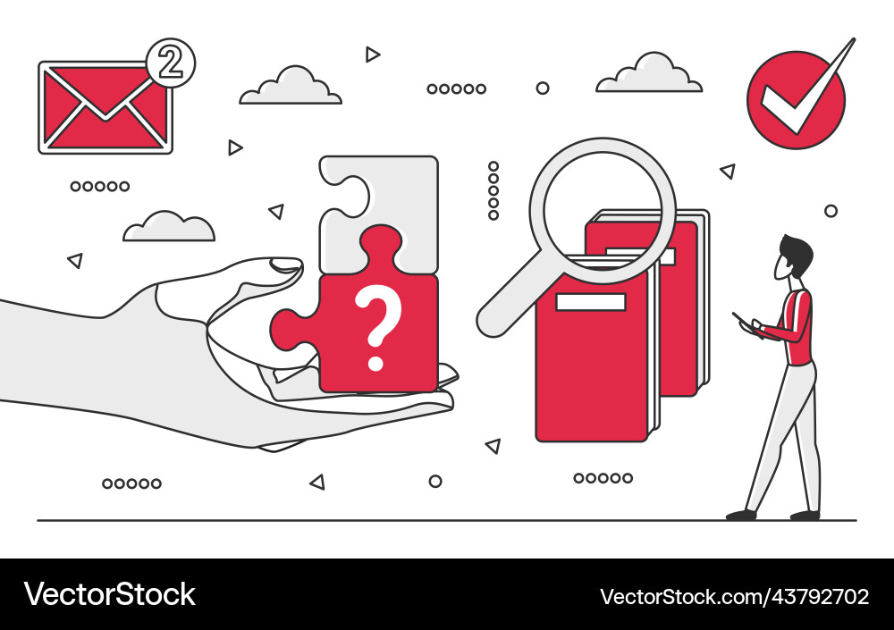Information Search & Solution vector image