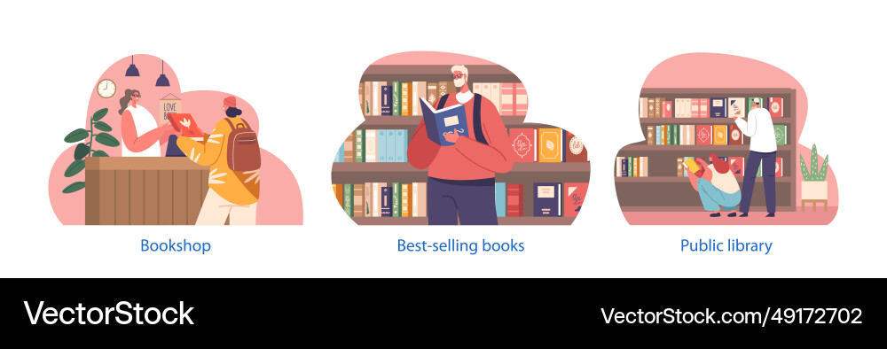 Isolated elements with characters engrossed Vector Image